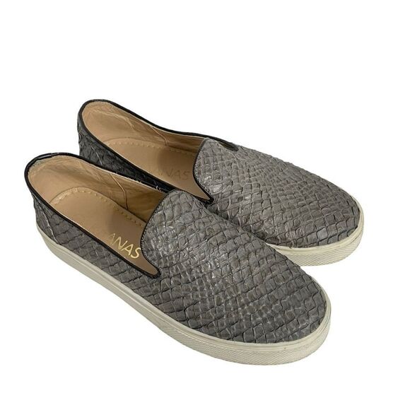 Kaanas Sneakers Slip On Snake Skin Gray Size 6 - Picture 1 of 6